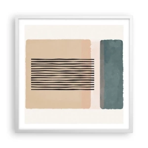 Poster in een witte lijst - Alles is oke - 60x60 cm