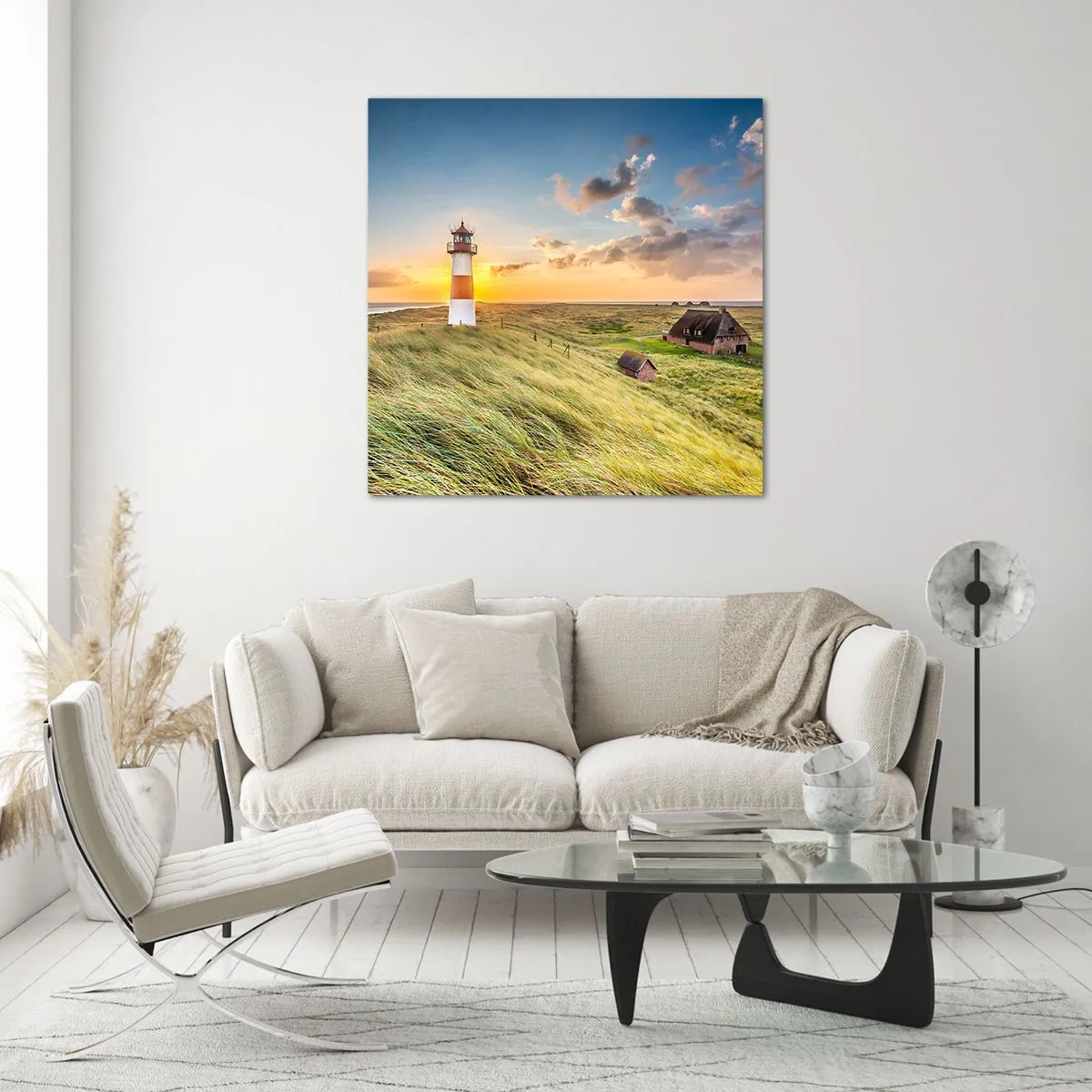 Schilderen op glas - Tussen de golven - 40x40 cm