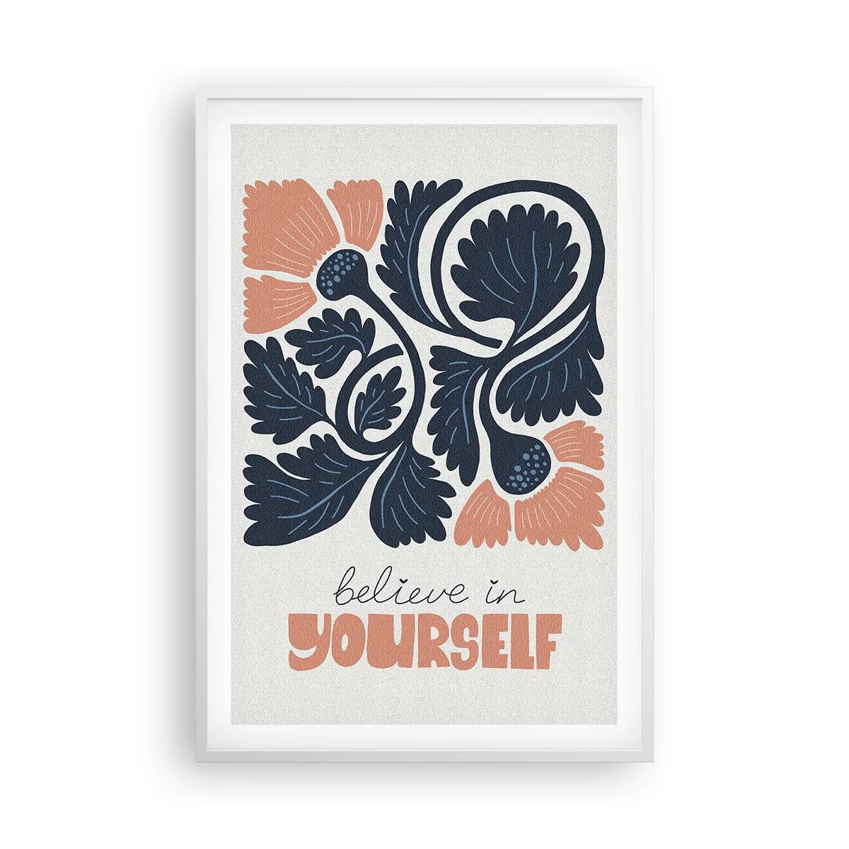 Poster in een witte lijst - En jij bloeit ook - 61x91 cm