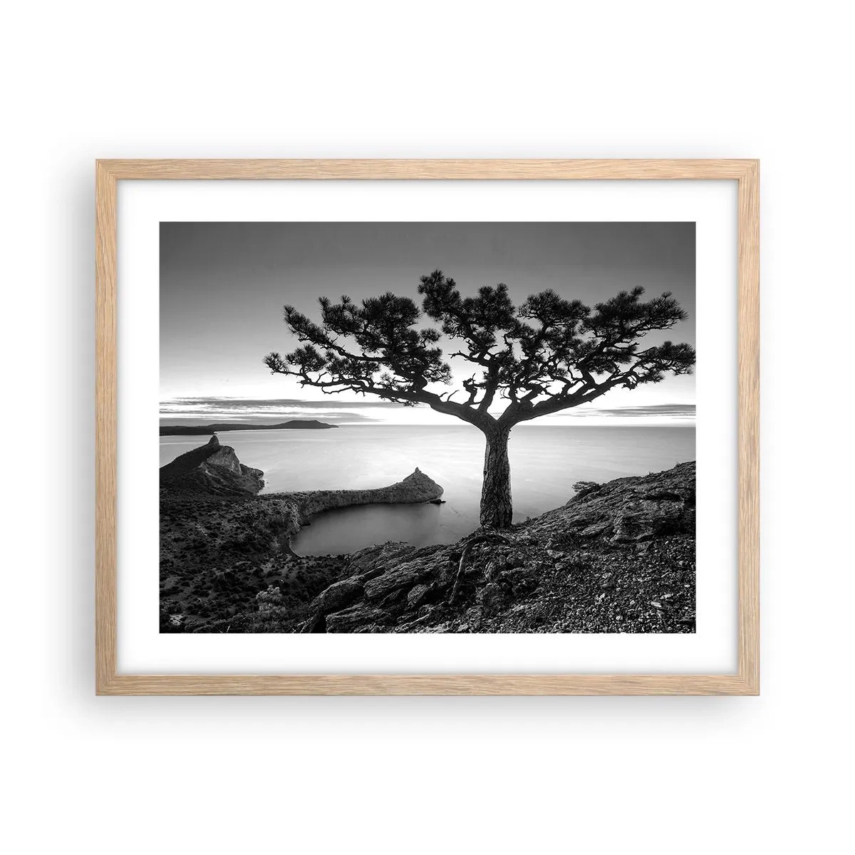 Een poster in een licht eiken lijst - Stilte aan de horizon - 50x40 cm