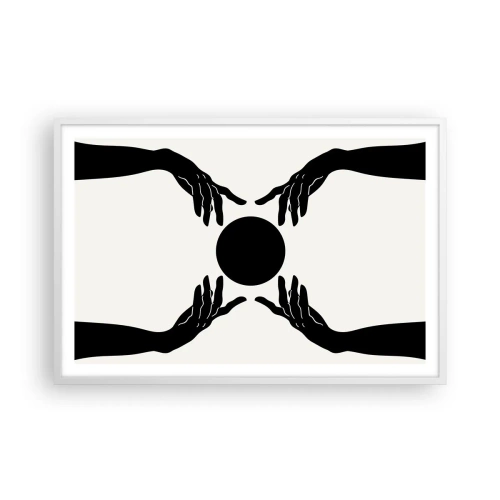 Poster in een witte lijst - Geheim teken - 91x61 cm