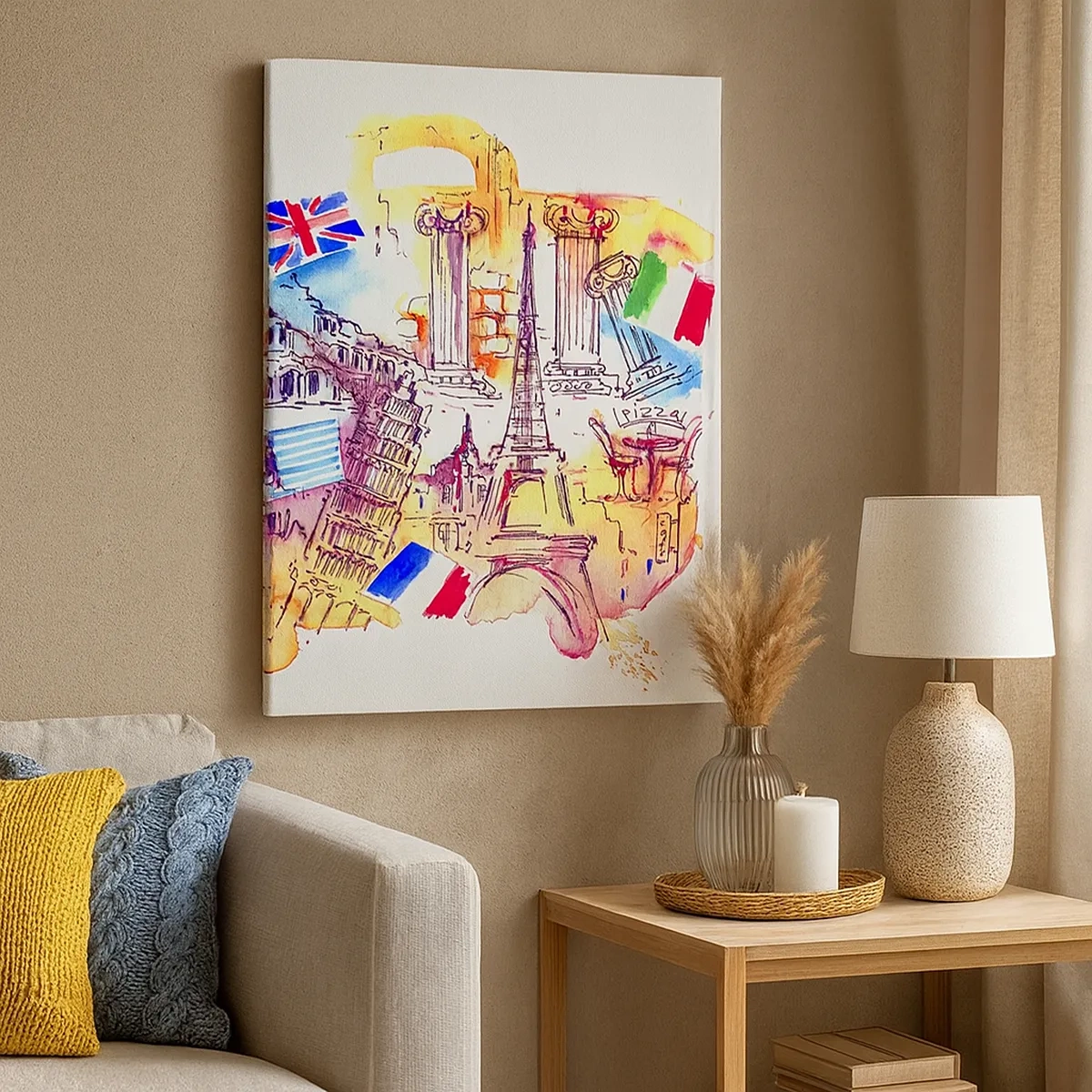 Schilderen op canvas - Europese tour - 50x70 cm