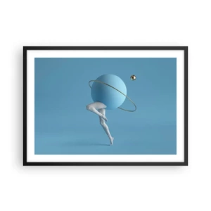 Poster in een zwarte lijst - En de planeten zijn gek geworden - 70x50 cm