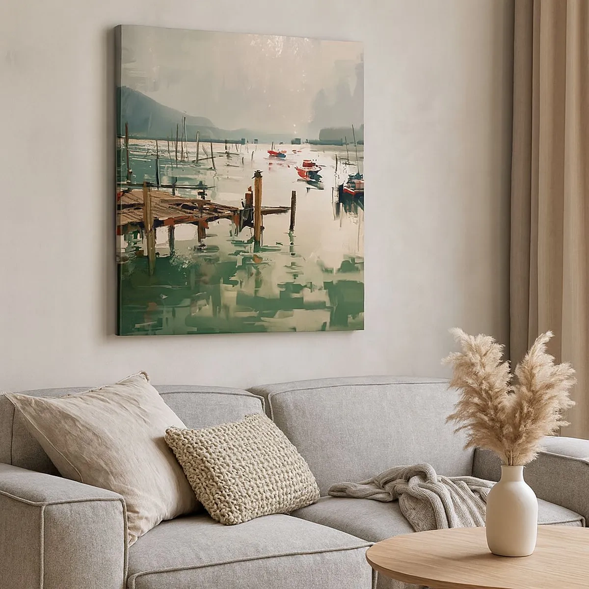 Schilderen op canvas - Gedrenkt in een gesmolten maan - 30x30 cm