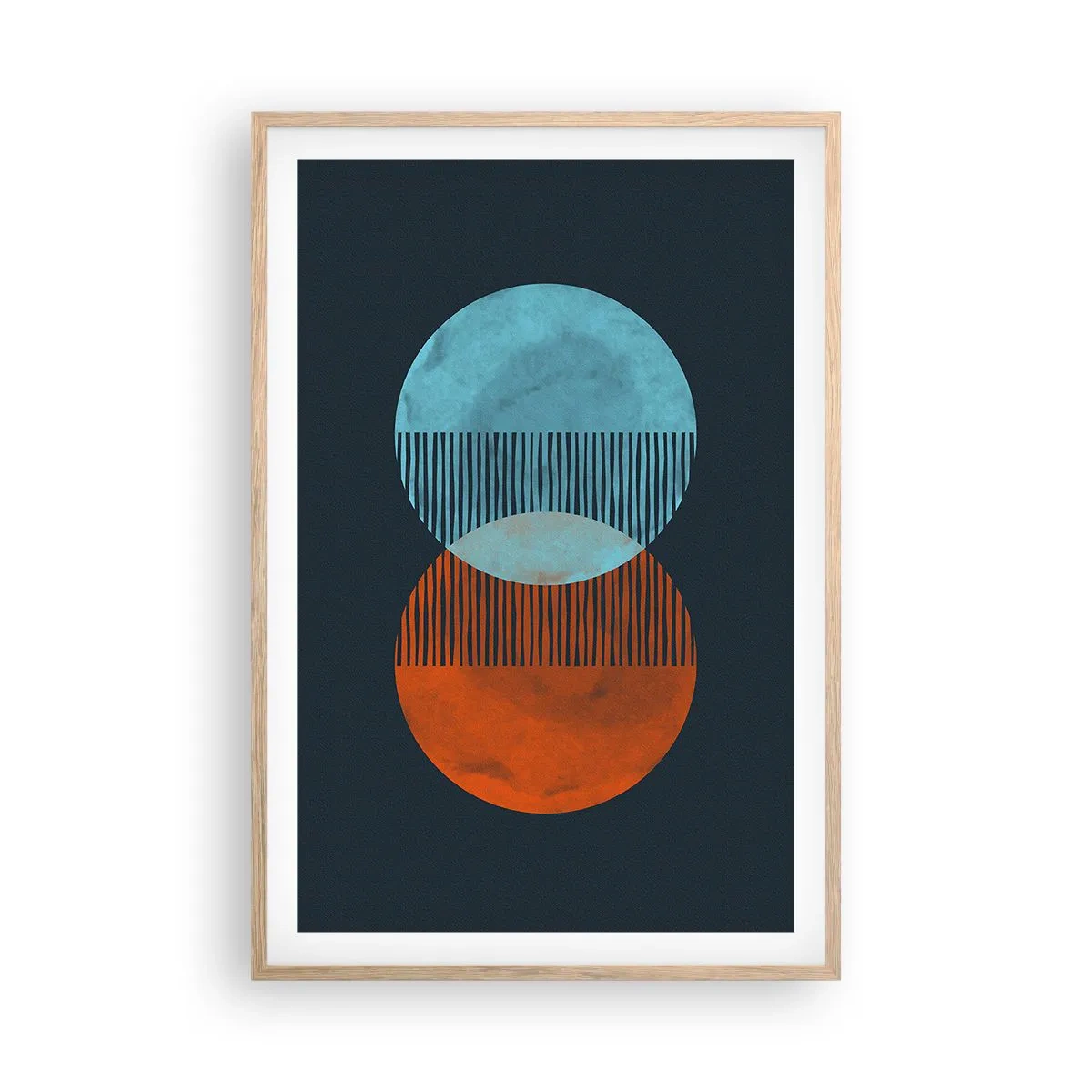 Een poster in een licht eiken lijst - Astronomische fantasie - 61x91 cm
