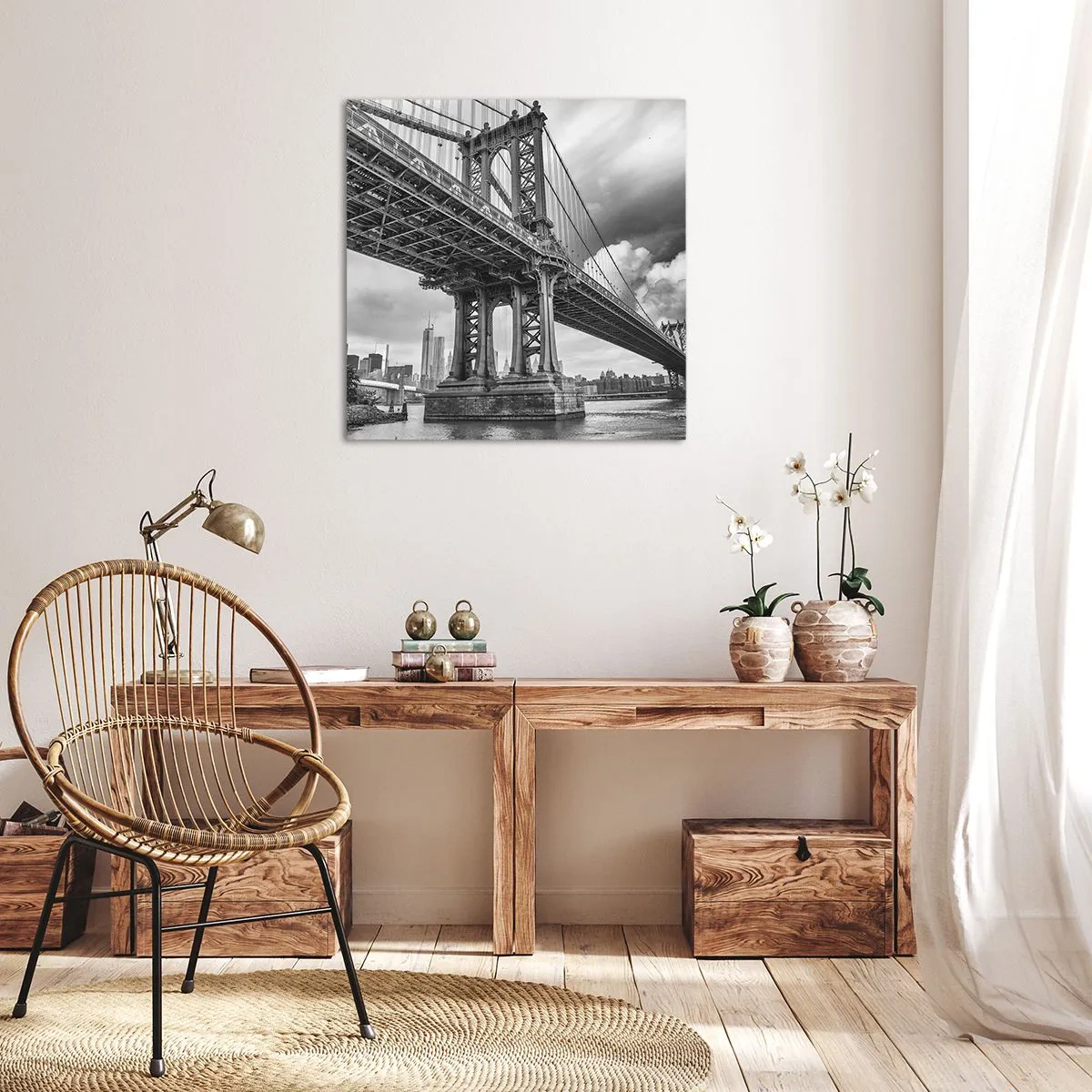 Schilderen op canvas - Naar het hart van de stad - 60x60 cm