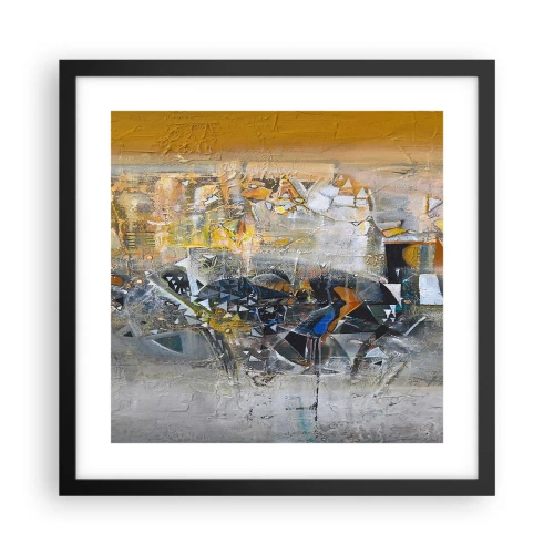 Poster in een zwarte lijst - Alles komt goed - 40x40 cm