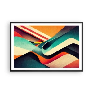 Poster in een zwarte lijst - Intensieve compositie - 91x61 cm
