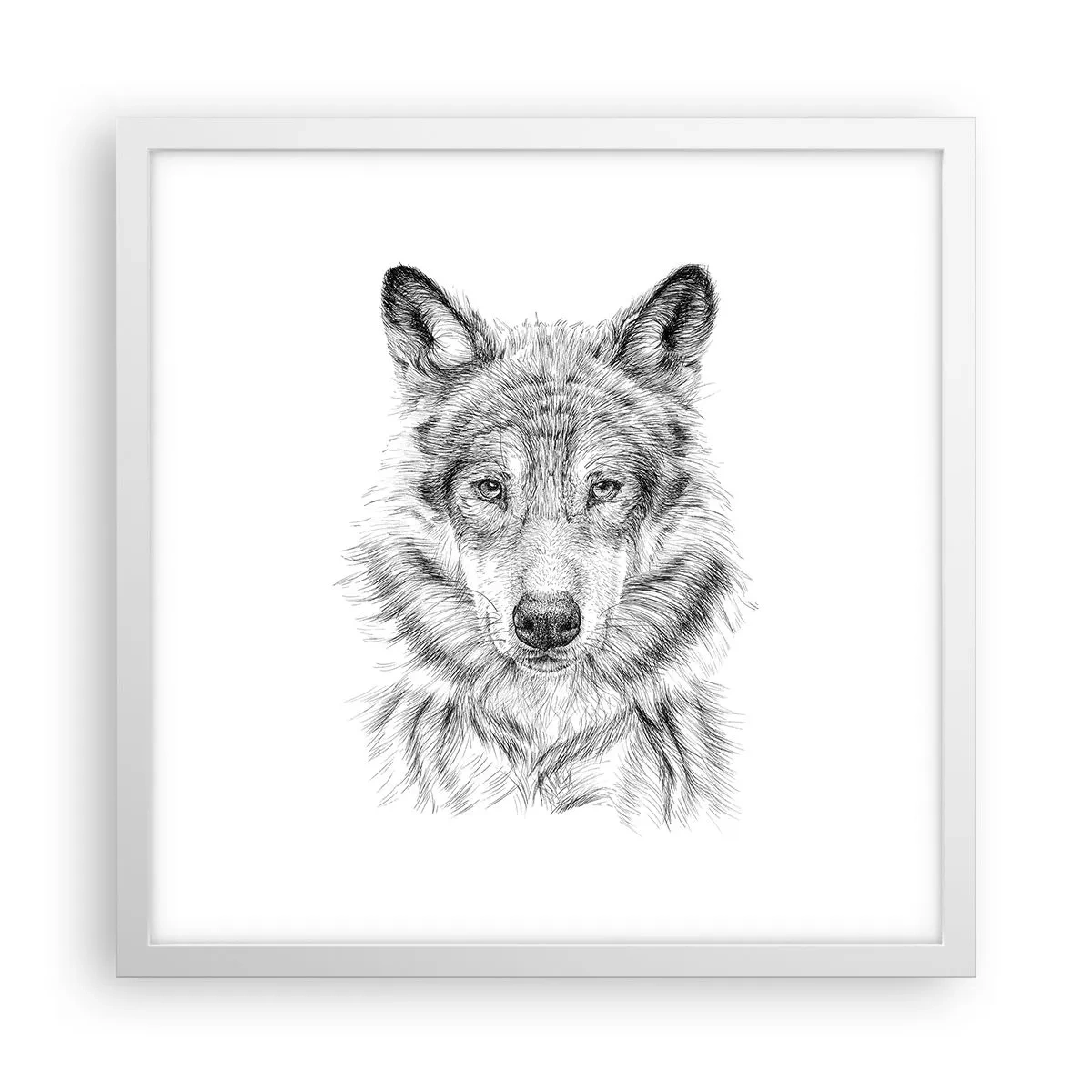 Poster in een witte lijst - Een geboren leider - 40x40 cm