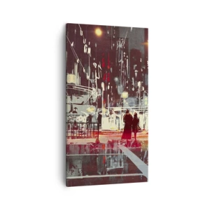 Schilderen op canvas - Een grote stadsoversteek - 45x80 cm