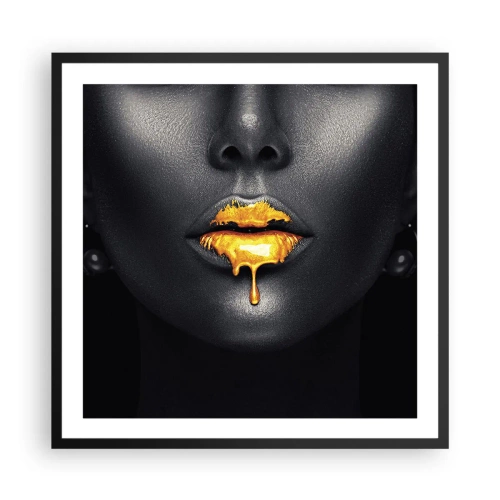 Poster in een zwarte lijst - Goldmouth - 60x60 cm