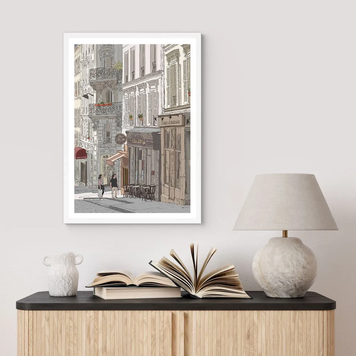 Poster in een witte lijst - Stadsvreugde - 70x100 cm