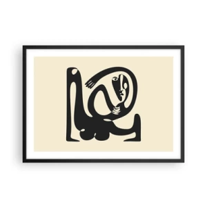 Poster in een zwarte lijst - Bijna Picasso - 70x50 cm