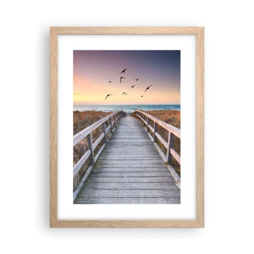Een poster in een licht eiken lijst - De ruimte voor opvliegen - 30x40 cm