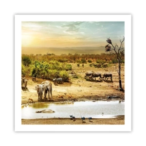 Poster - "Er stroomde een rivier uit Eden …" - 60x60 cm