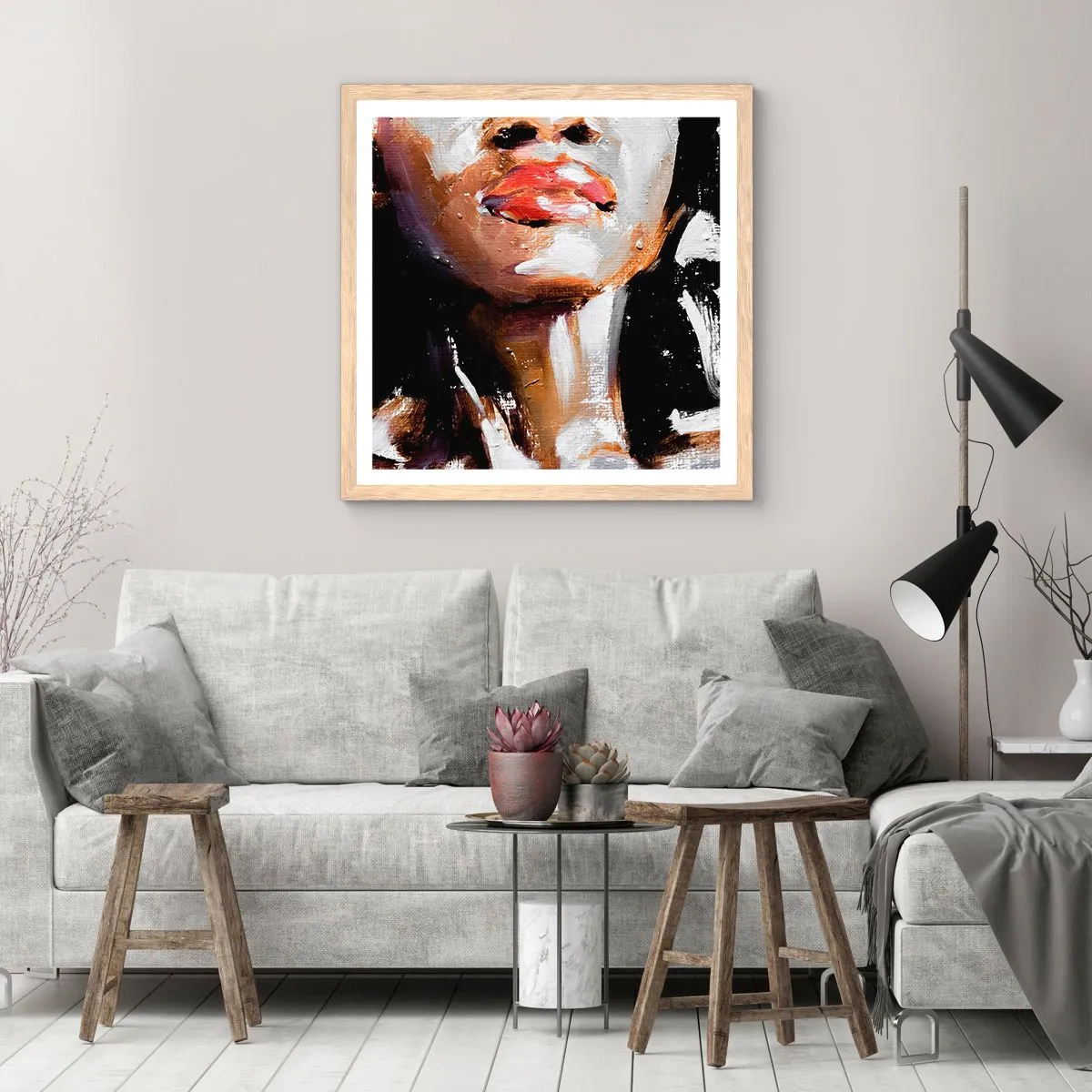 Een poster in een licht eiken lijst - Trots zonder vooroordelen - 30x30 cm