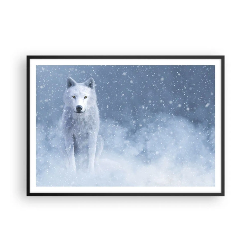 Poster in een zwarte lijst - In winterse sferen - 100x70 cm