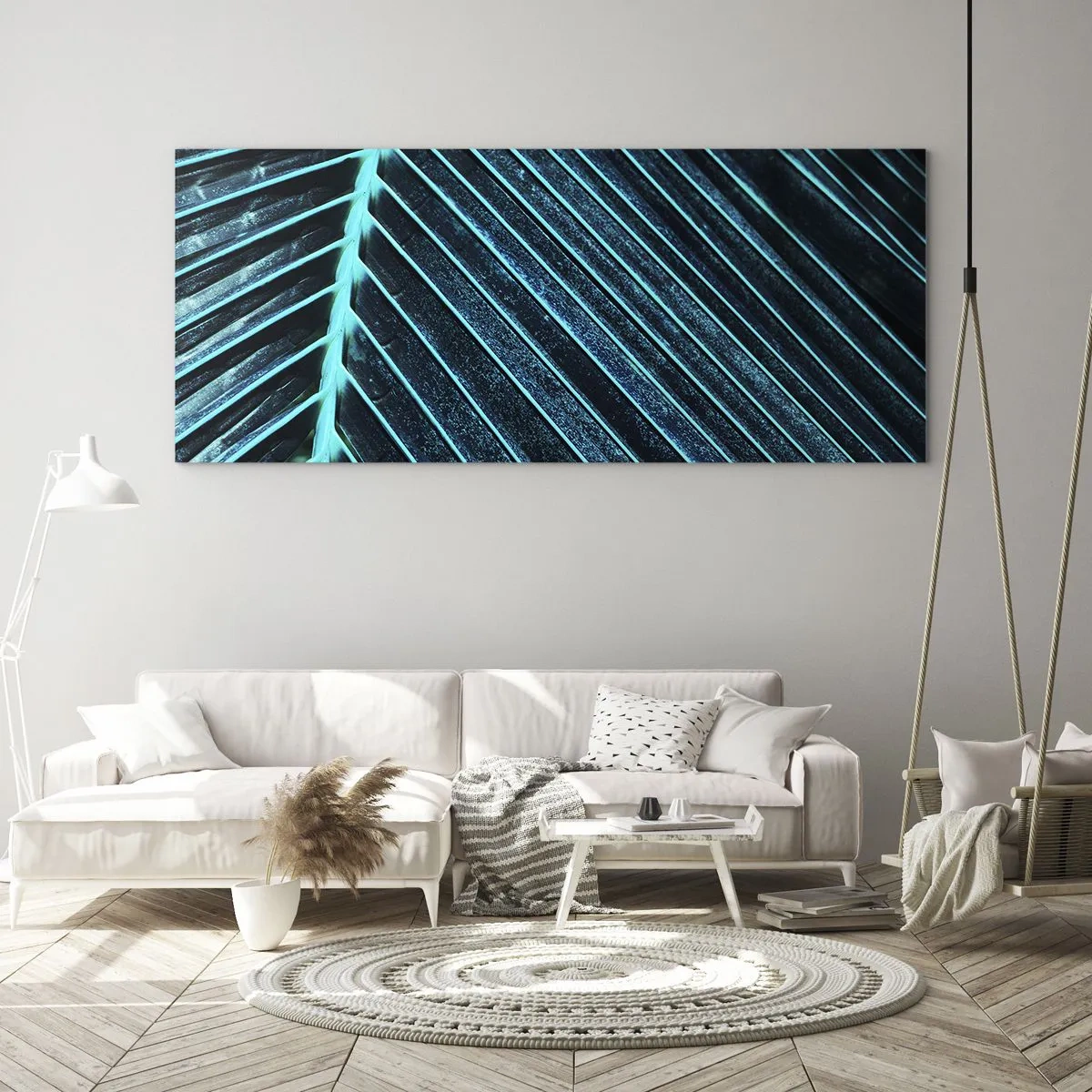 Schilderen op glas - Groene textuur - 100x40 cm
