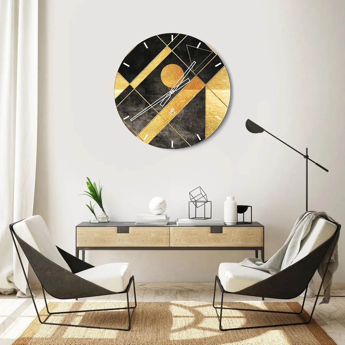Wandklok - Klok - De zon van de woestijn - 40x40 cm