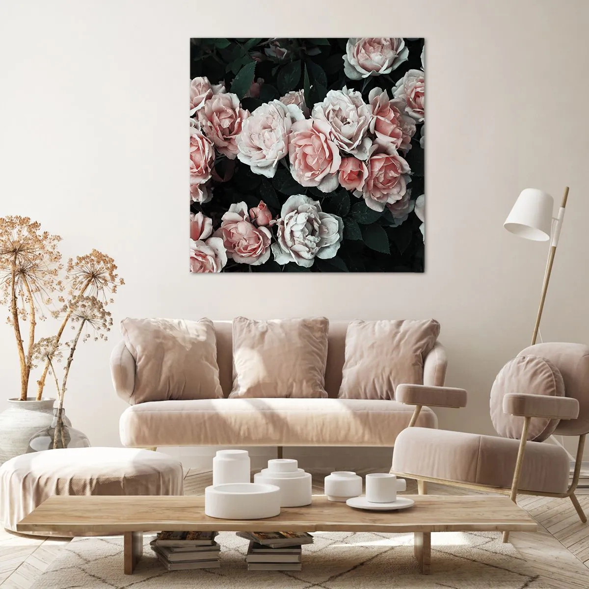 Schilderen op canvas - Rozen ensemble - 70x70 cm