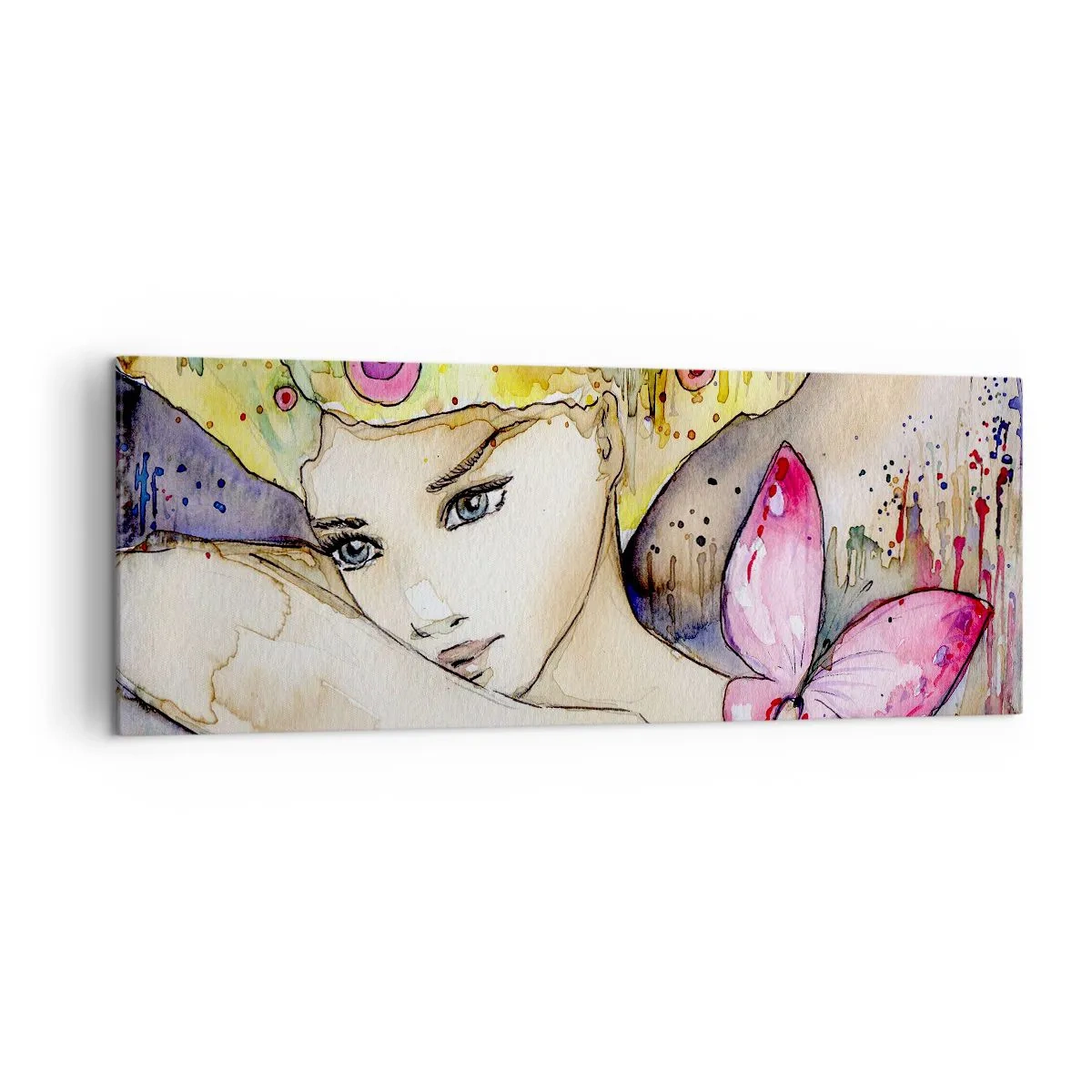 Schilderen op canvas - Vlinderprinses - 140x50 cm