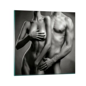Schilderen op glas - Adam en Eva - 30x30 cm