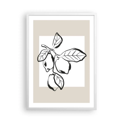 Poster in een witte lijst - Waar de citroen rijpt... - 50x70 cm