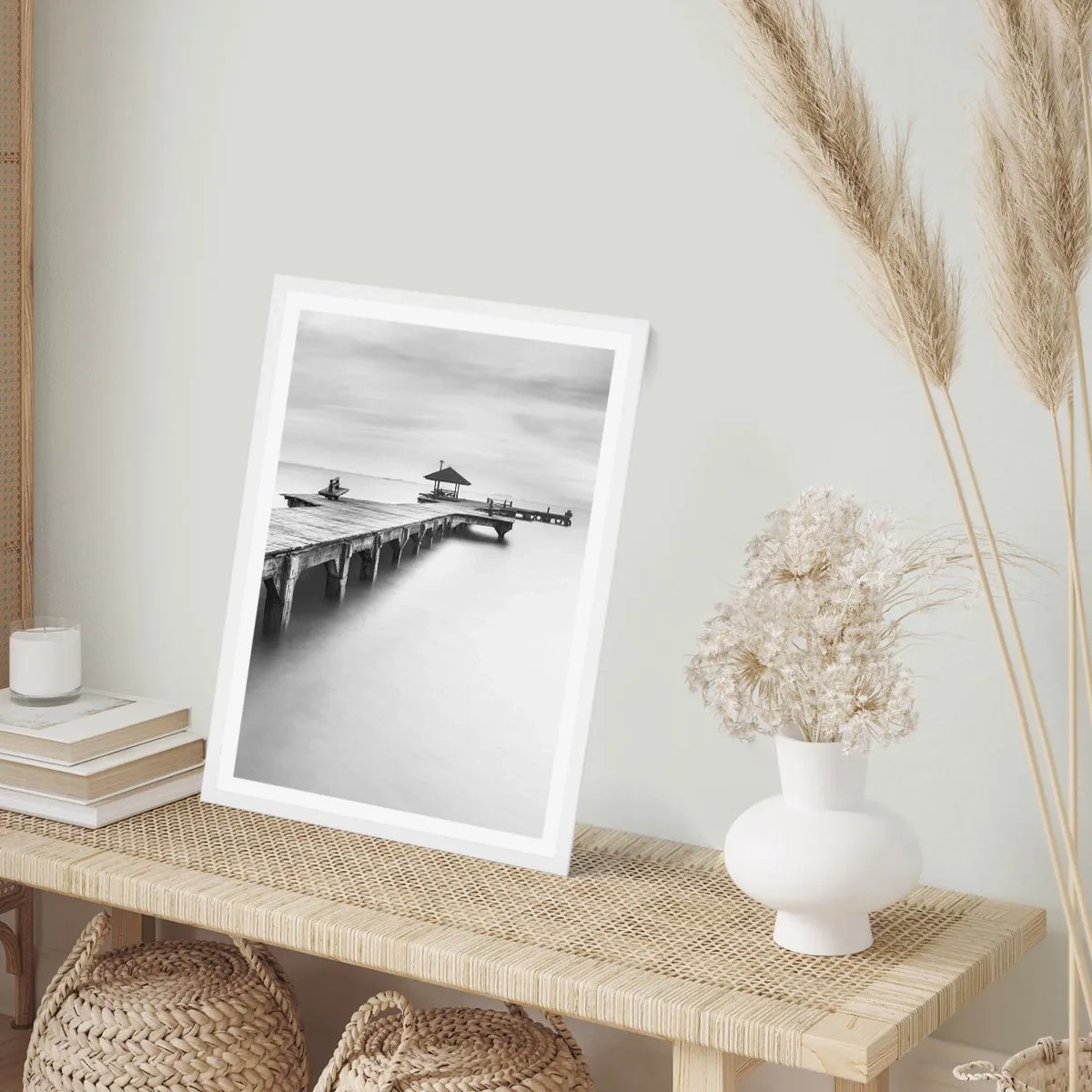 Poster in een witte lijst - In de verte - 50x70 cm