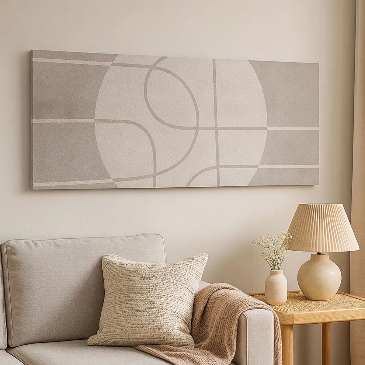 Schilderen op canvas - Rond en rechtdoor - 100x40 cm