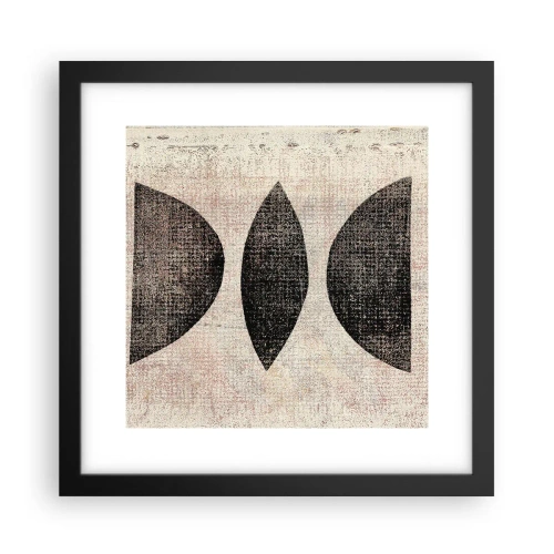 Poster in een zwarte lijst - etnische abstractie - 30x30 cm