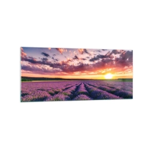 Schilderen op glas - Lavendel wereld - 120x50 cm