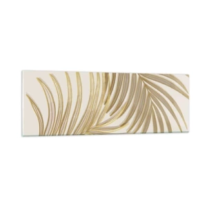 Schilderen op glas - Gouden Palm! - 90x30 cm