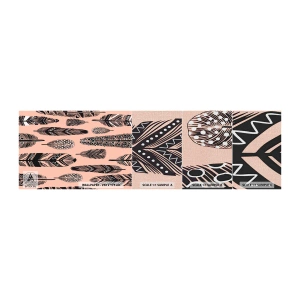 Fotobehang Monster Premium Canvas - Indiase collectie - Abstractie, Veren, Boho - 100x30 cm