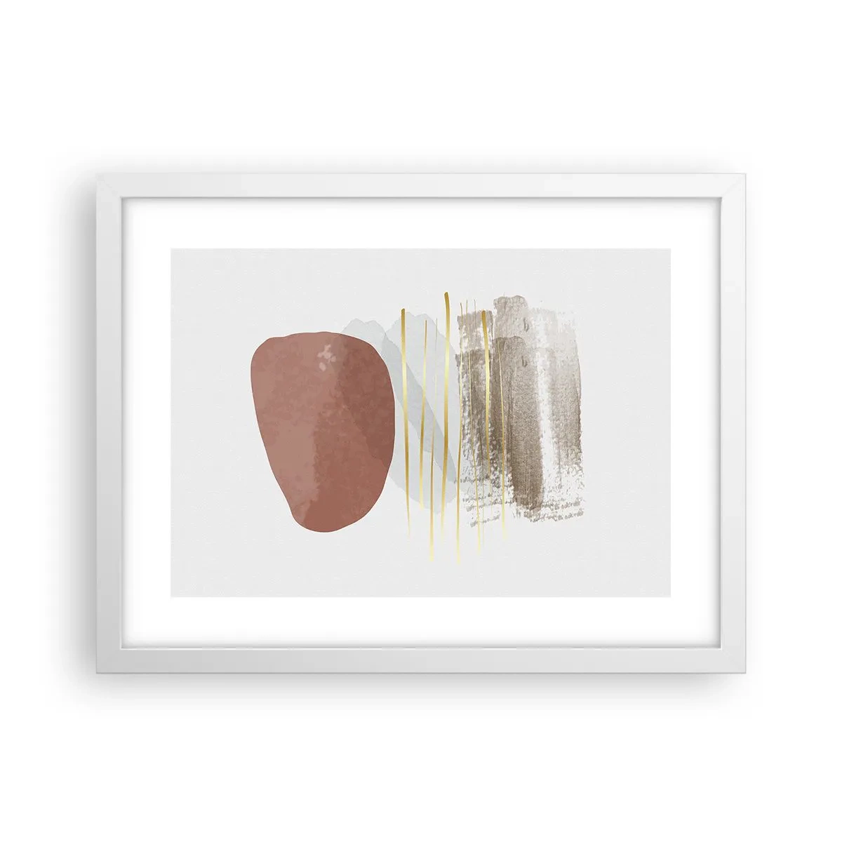 Poster in een witte lijst - Abstracte zuilengalerij - 40x30 cm