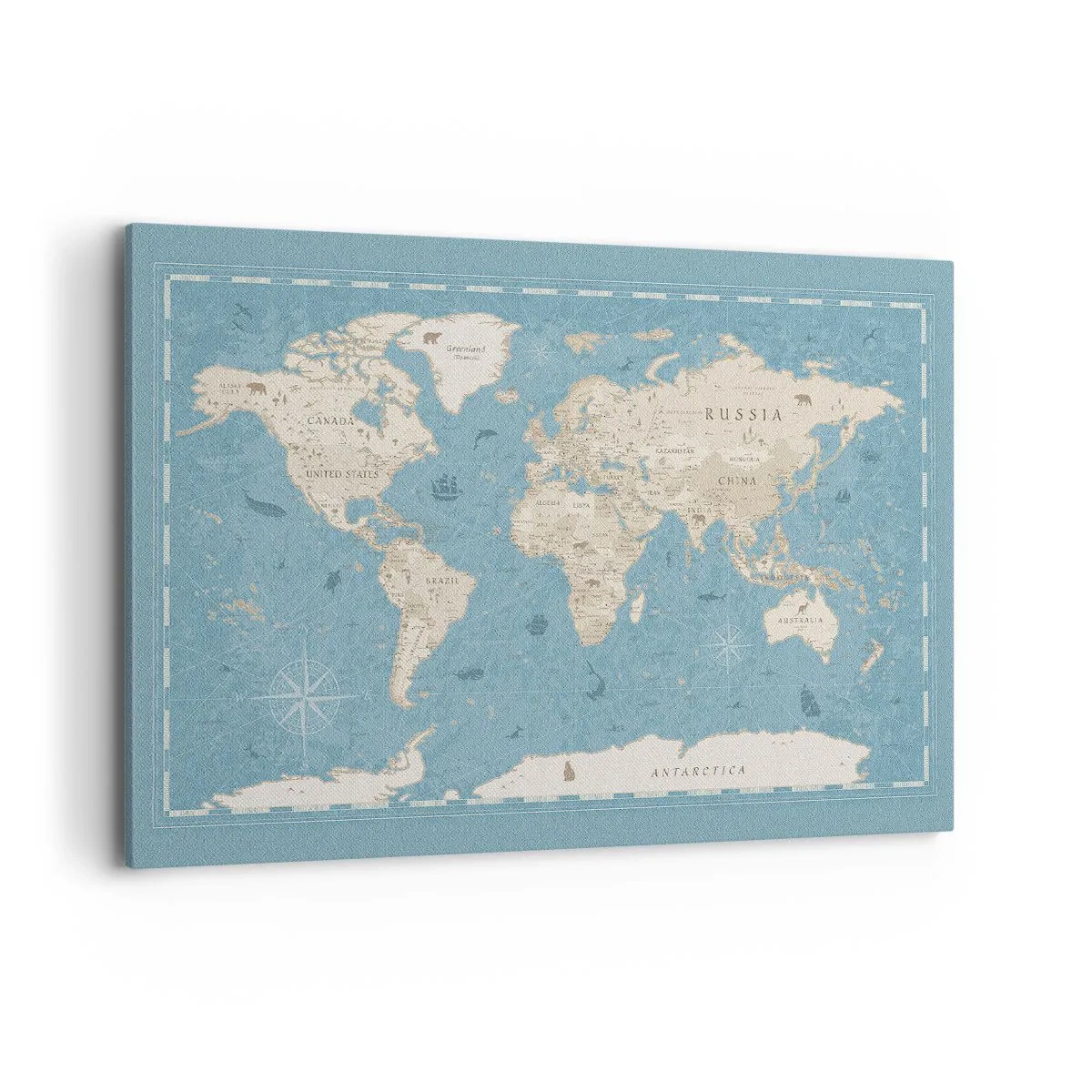 Schilderen op canvas - De wereld binnen handbereik - 120x80 cm