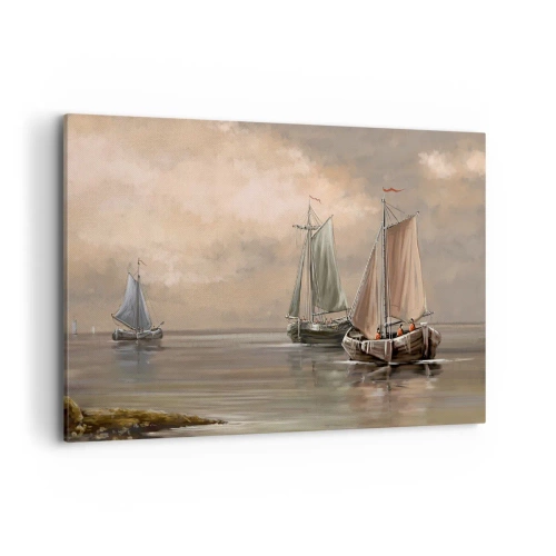 Schilderen op canvas - De terugkeer van zeelieden - 100x70 cm
