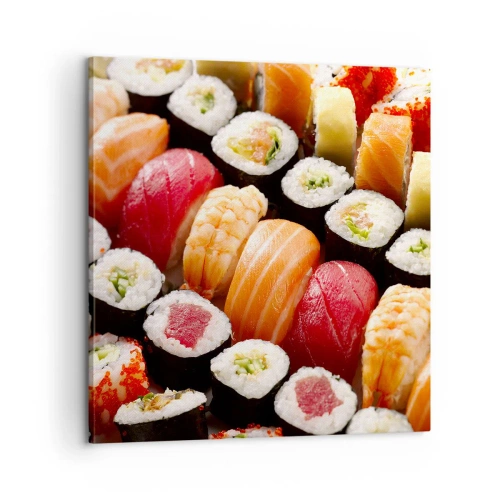 Schilderen op canvas - Kleuren en smaken van Azië - 60x60 cm