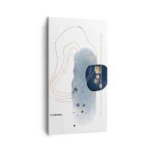 Schilderen op canvas - Blauw en goud fantasie - 45x80 cm