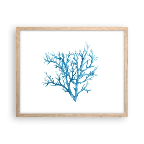 Een poster in een licht eiken lijst - Nautische filigraan - 50x40 cm