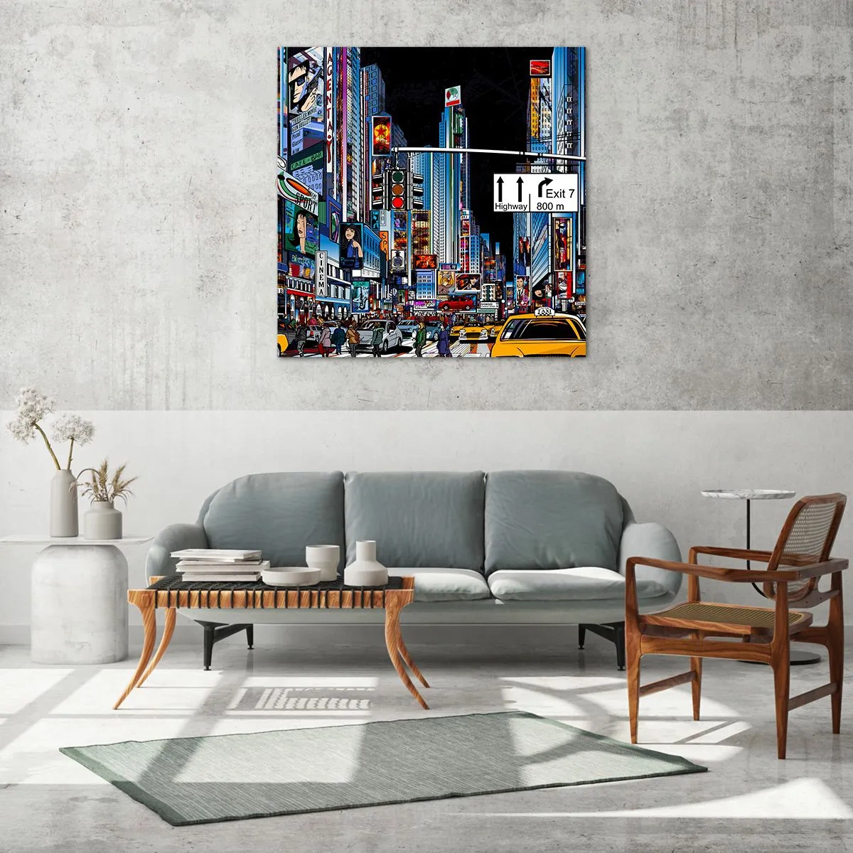 Schilderen op glas - Stripboek grote nacht - 30x30 cm