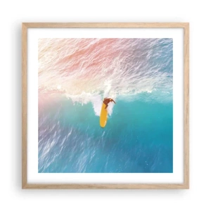 Een poster in een licht eiken lijst - De oceaanruiter - 50x50 cm