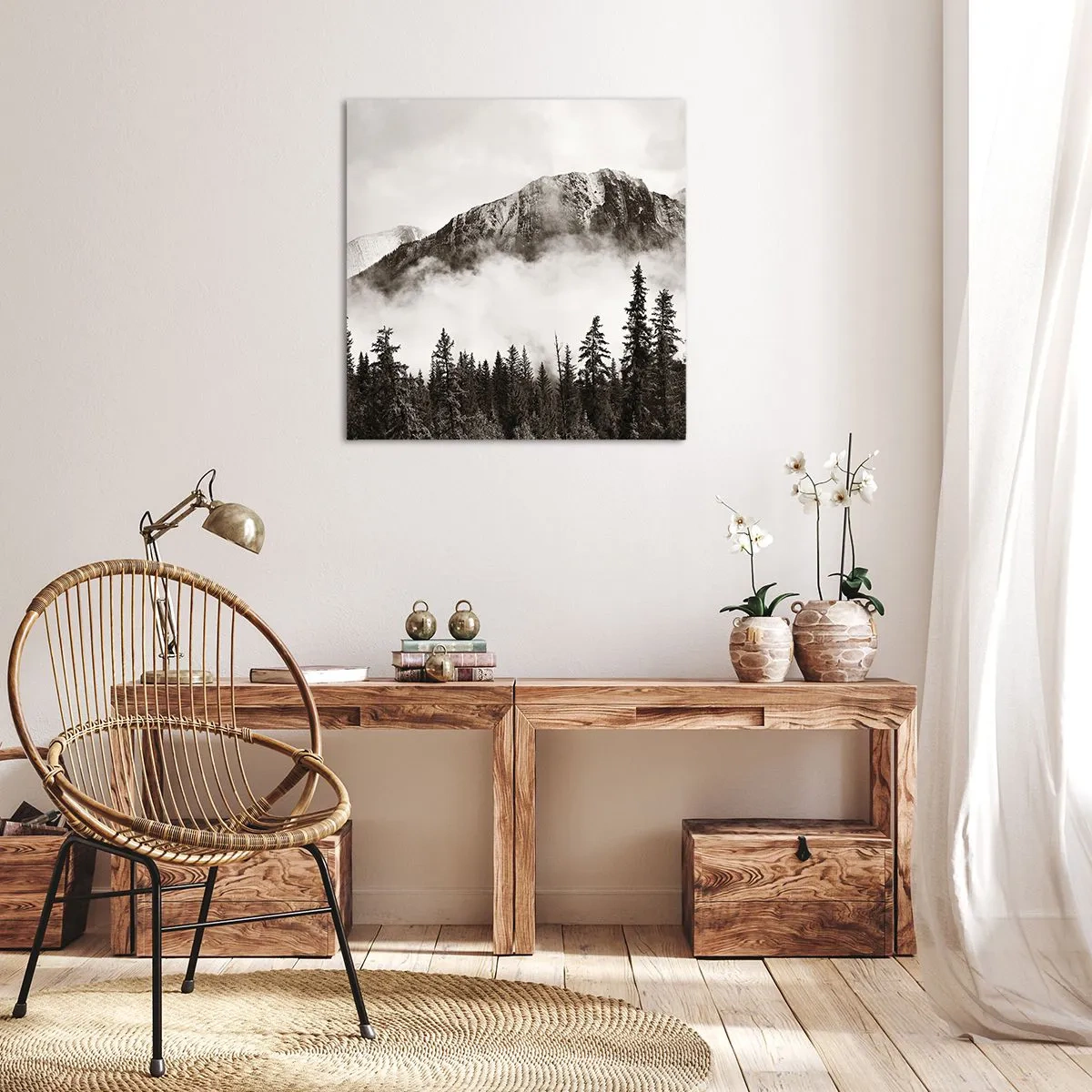 Schilderen op canvas - Granieten liniaal - 70x70 cm