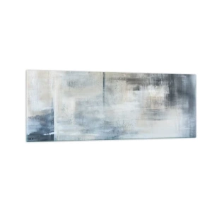 Schilderen op glas - Achter het blauwe gordijn - 140x50 cm