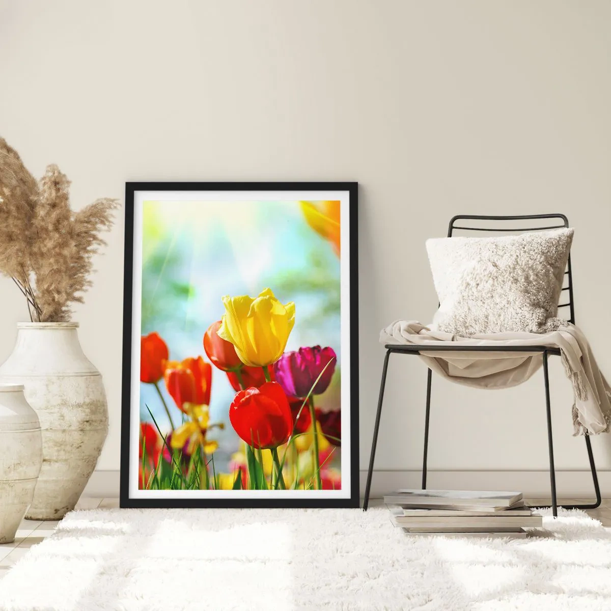 Poster in een zwarte lijst - Alle kleuren van de zon - 40x50 cm