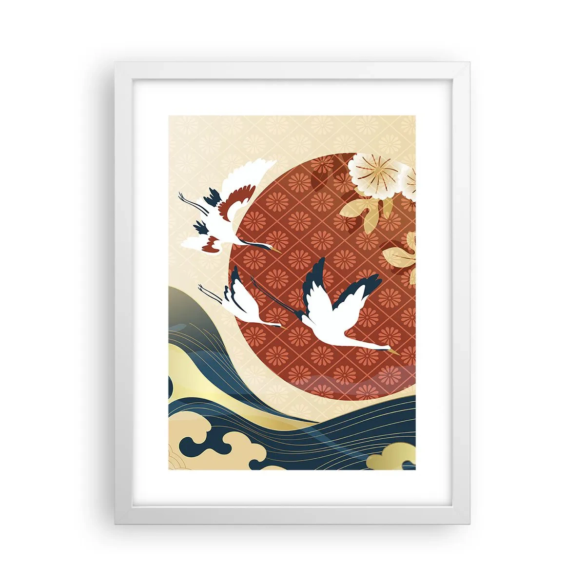 Poster in een witte lijst - Japans sprookje - 30x40 cm