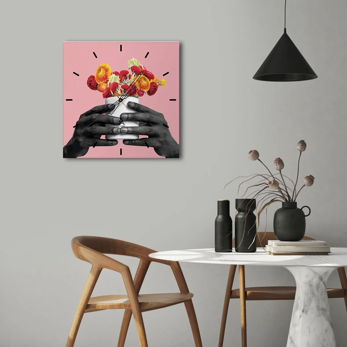 Wandklok - Klok - De apotheose van het leven - 40x40 cm