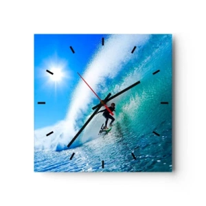 Wandklok - Klok - Door het grote blauw - 30x30 cm