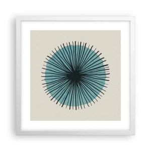 Poster in een witte lijst - Stralend in het blauw - 40x40 cm