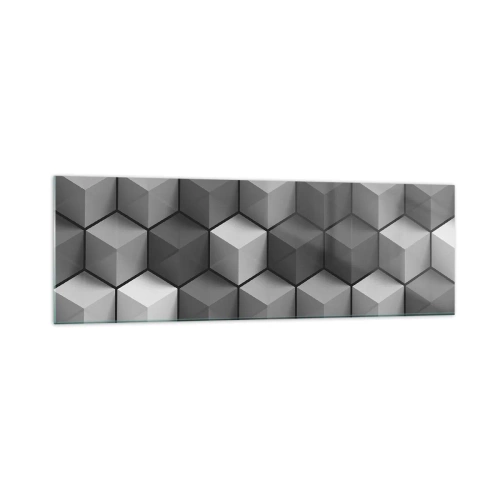 Schilderen op glas - Kubistische puzzel - 160x50 cm
