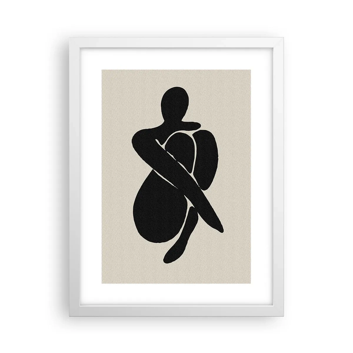 Poster in een witte lijst - In je eigen armen - 30x40 cm